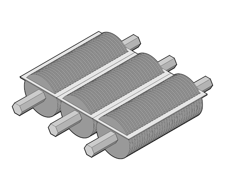 the stainless plates in parallel